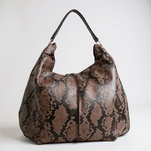 G.I.LI. Got It Love It Animal Print Slouchy Python Brown Black HOBO Tote Bag